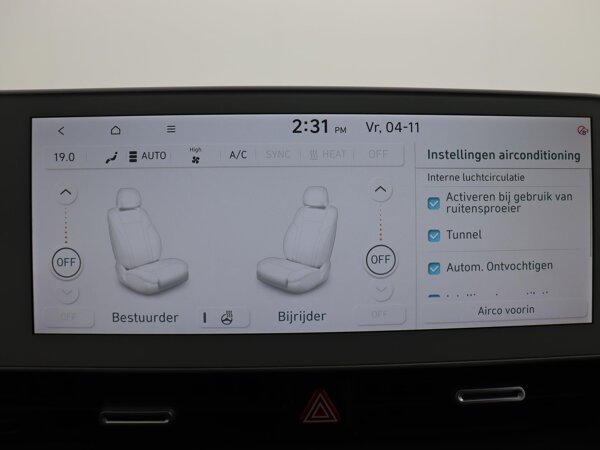 voorstoelen verwarmd