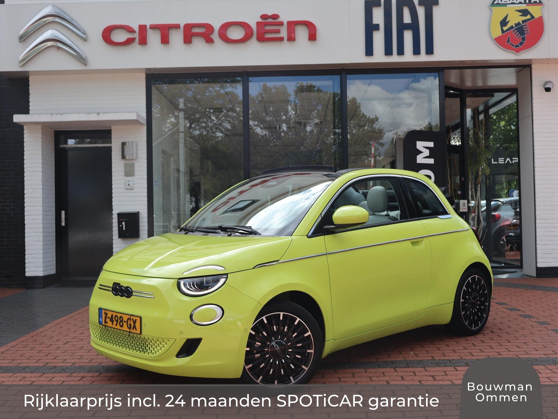 Fiat 500E Cabrio 42kWh 118PK Automaat La Prima, Rijklaarprijs | Navigatie | Camera | Mirrorscreen | JBL Audio