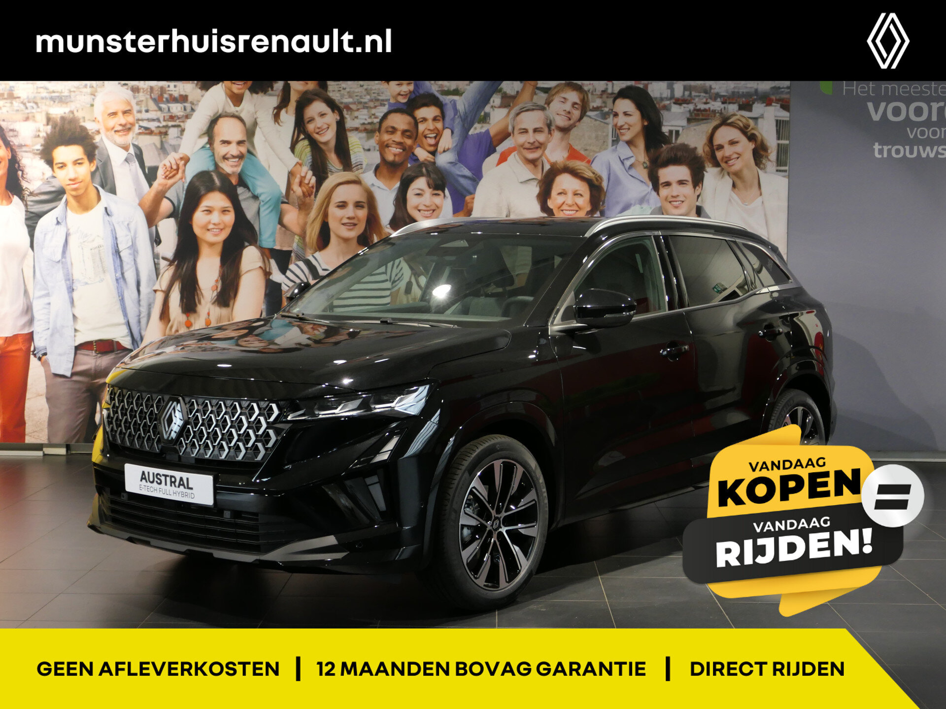 Renault Austral 1.3 mild hybrid 160 X-Tronic techno - Occasion Lease vanaf €619 p/m -
