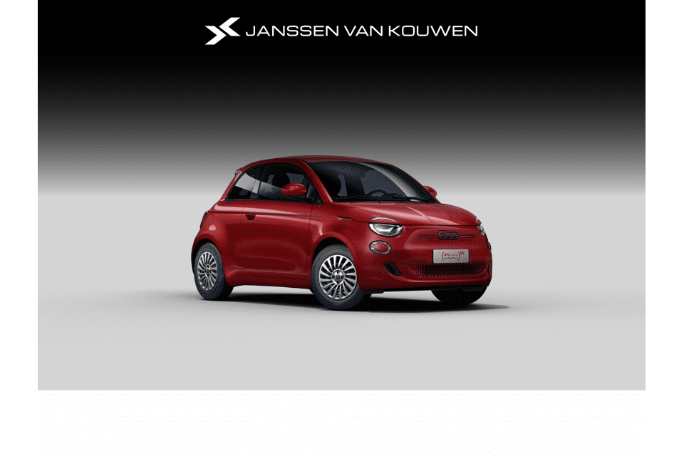Fiat 500E Red - Afbeelding 1