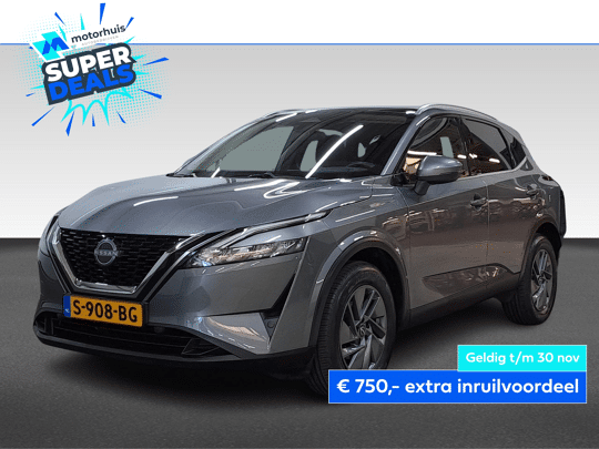Nissan QASHQAI 1.3 MHEV 160PK AUTOMAAT ACENTA PANODAK CARPLAY TEL LED CRUISE PDC NAP