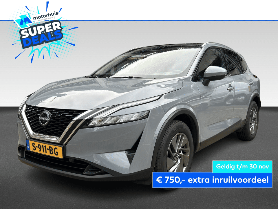 Nissan QASHQAI 1.3 MHEV 160PK AUTOMAAT ACENTA PANODAK CARPLAY TEL LED CRUISE PDC NAP - Afbeelding 1