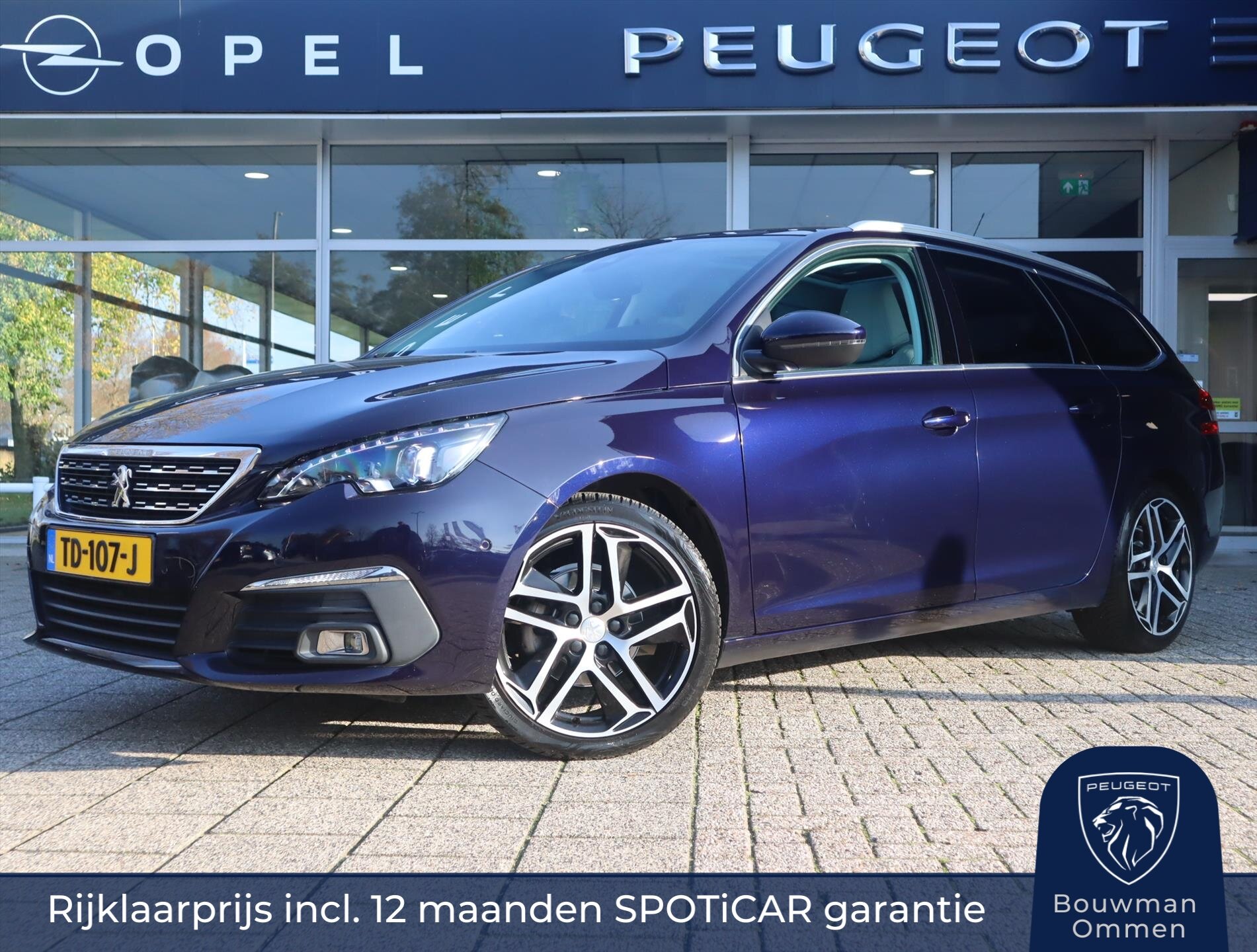 Peugeot 308 SW Allure PureTech 130PK EAT8 automaat, Rijklaarprijs, Navigatie Lederen bekleding Trekhaak Denon Panoramadak Full LED verlichti