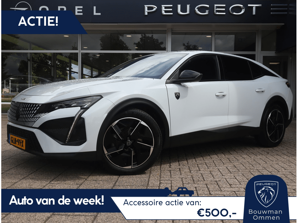 Peugeot 408 *Auto van de Week!* GT Hybrid 145PK e-DCS6 Automaat, Rijklaarprijs, Navigatie Keyless Entry&Start Full led Adaptieve cruise cont - Afbeelding 1
