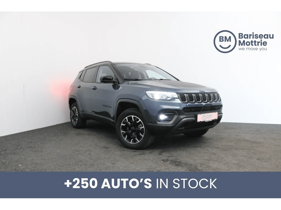 Jeep Compass 4xe TRAILHAWK PHEV 4X4 AUTOMAAT *LEDER*PANO DAK*OPEN DAK*DAB*GPS*CAMERA VOOR+ACHTER*SENSOREN*CARPLAY* - Afbeelding 1