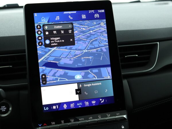 Google-integratie met Google maps navigatiesysteem, Google assistant en Google play