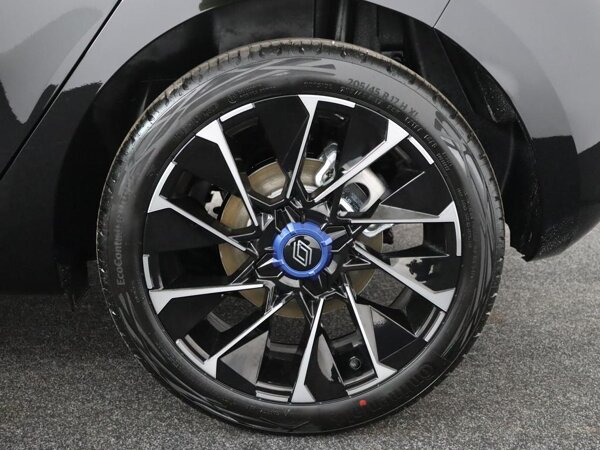 lichtmetalen wielen 17" 'La Fleche' met blauwe naafkap