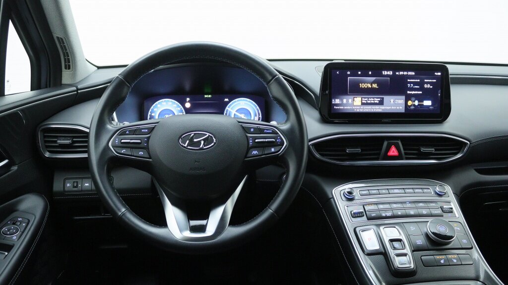 Hyundai Santa Fe 1.6 T-GDI HEV Comfort Smart 7- ZITS | Afn. Trekhaak | Leder | - Afbeelding 3