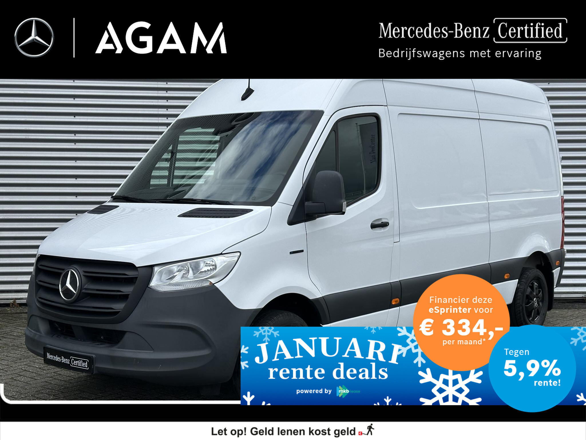 Mercedes-Benz eSprinter L2H2 Snelladen Leer Camera Airco 41kWh