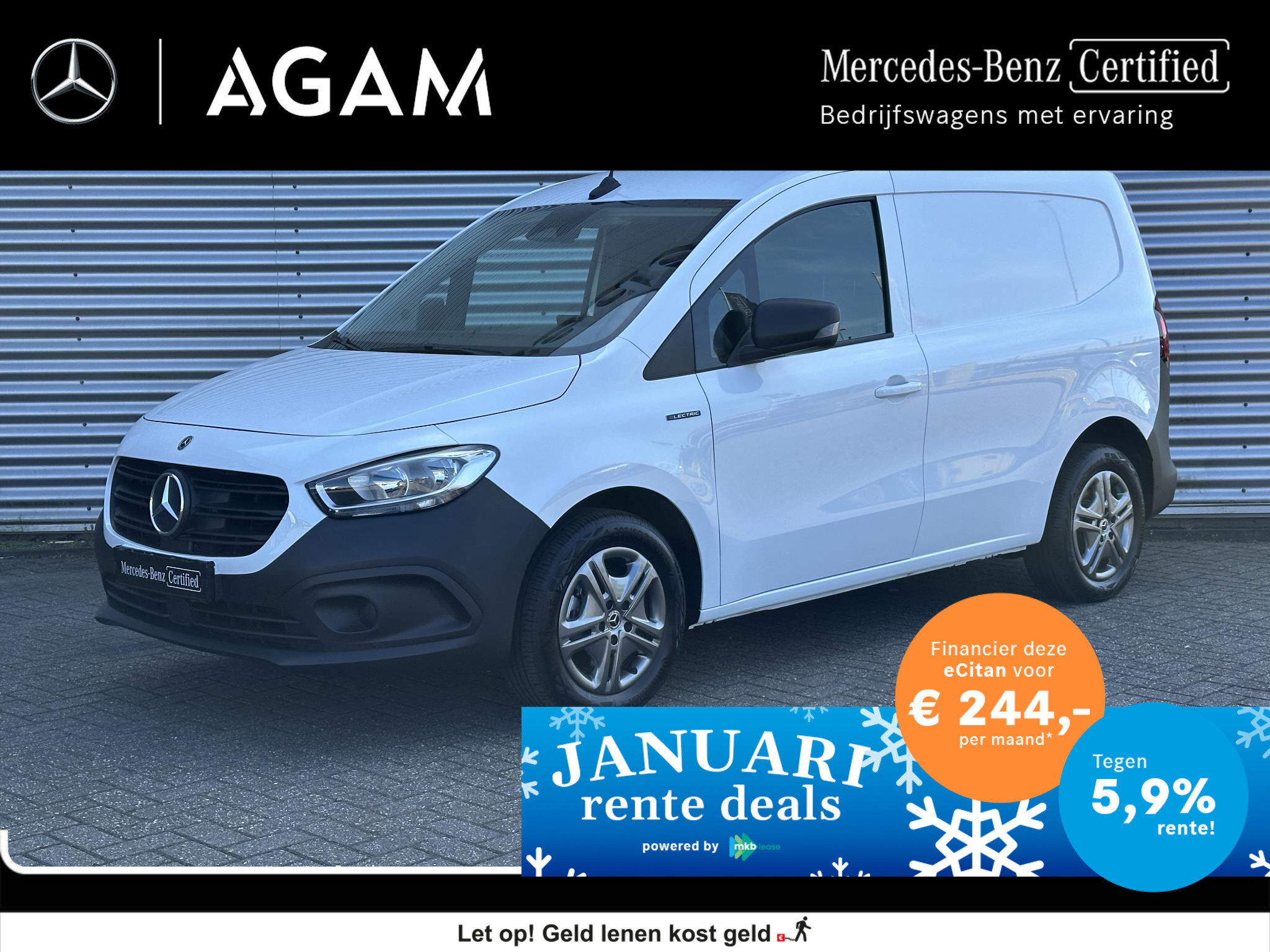 Mercedes-Benz eCitan Pro-Edition SoH 98.6 %  Airco Navigatie 51 kWh