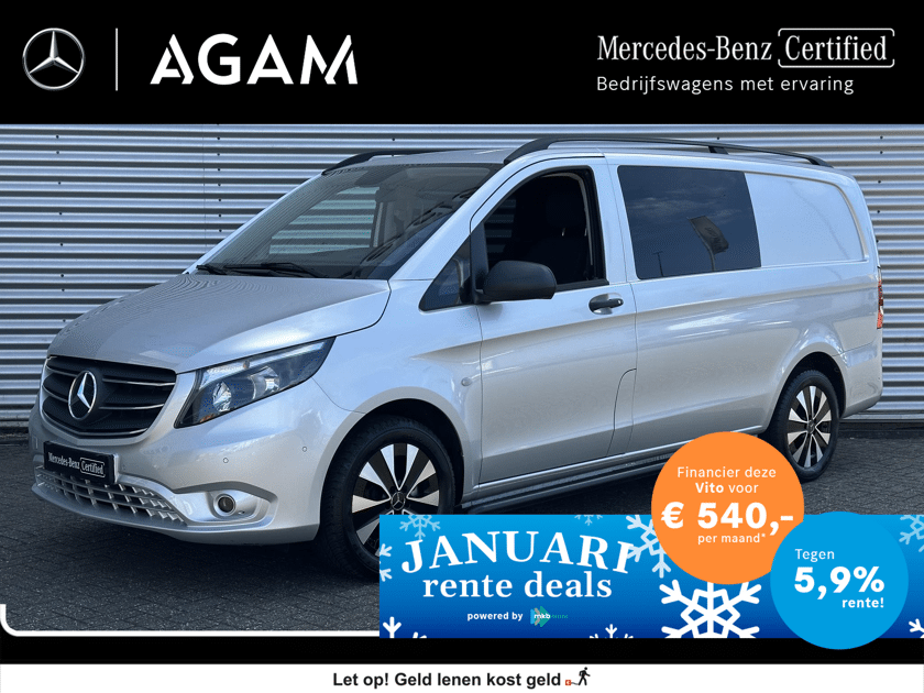 Mercedes-Benz Vito 114 CDI Dubbele Cabine Navigatie Airco Camera - Afbeelding 1