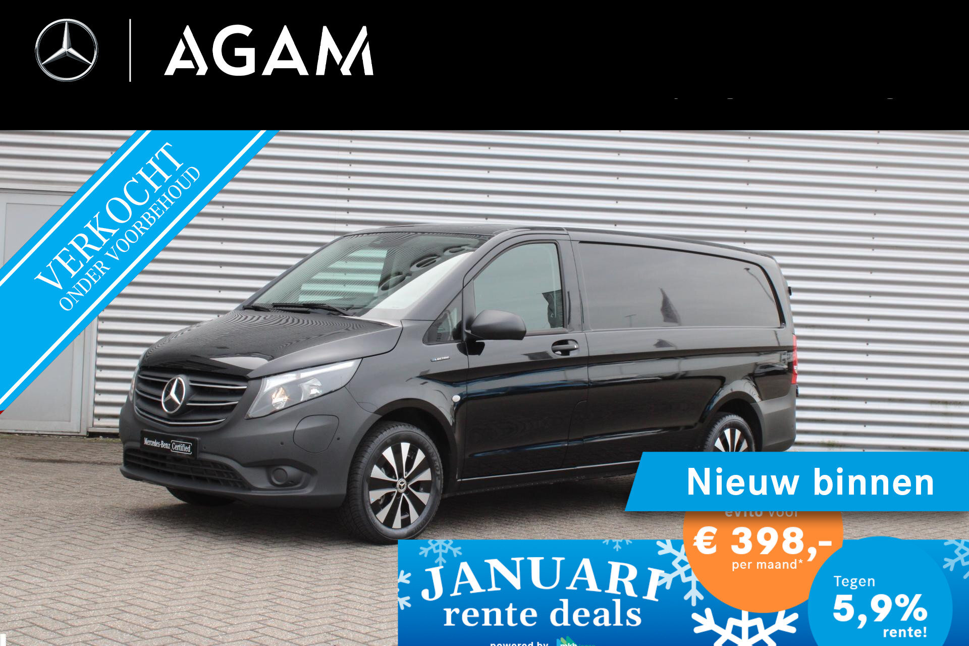 Mercedes-Benz eVito eVito L2 Bestelwagen Carplay Leer Pdc 60kWh