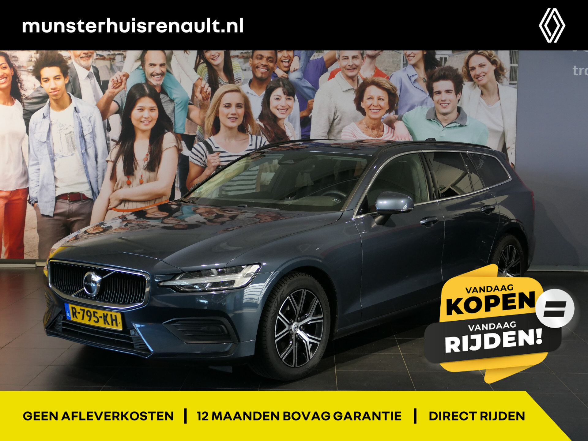 Volvo V60 2.0 B3 Core - Occasion Lease vanaf €664 p/m -