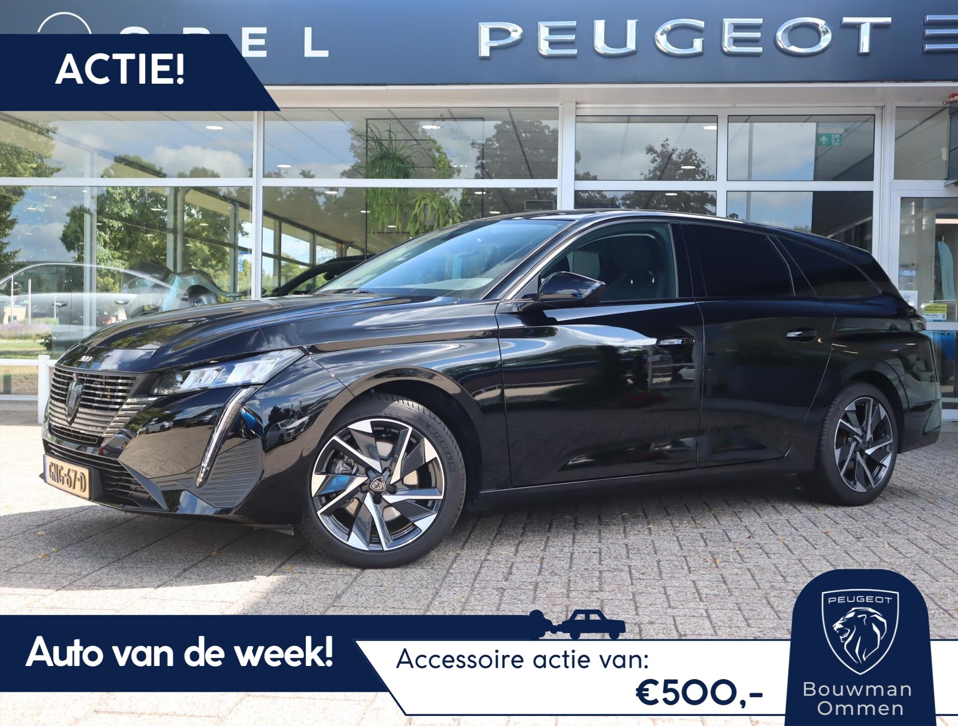 Peugeot 308 Sw *Auto van de Week!* Allure Mild Hybrid 145PK e-DCS6 Automaat, Rijklaarprijs, 360 graden camera Draadloze telefoonoplader Navigatie