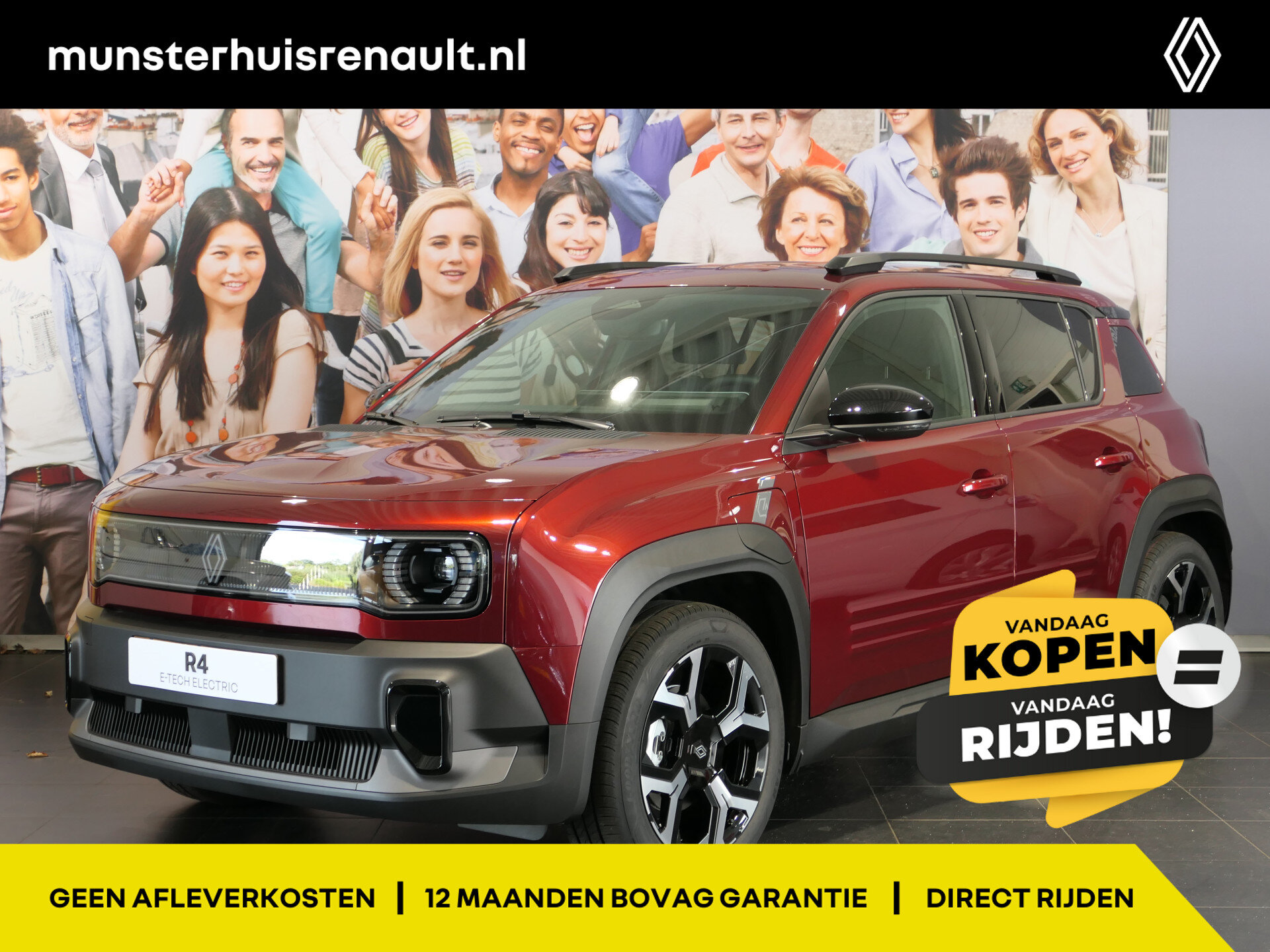 Renault 4 comfort range techno 52 kWh - Occasion Lease vanaf €559 p/m -