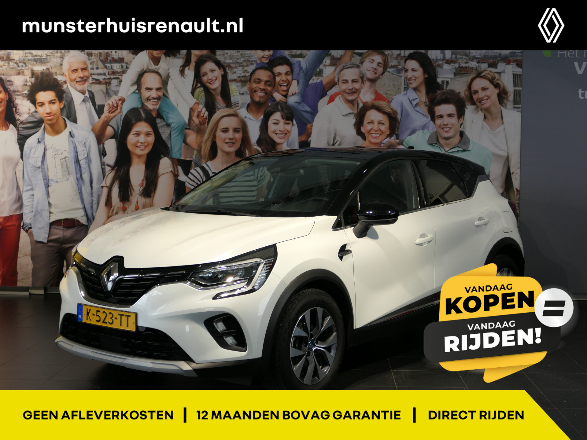 Renault Captur 1.6 E-Tech Plug-in Hybrid 160 Intens - Occasion Lease vanaf €614 p/m -