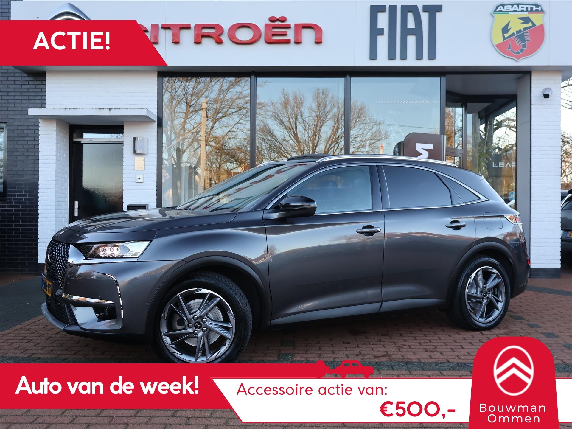 DS DS 7 Crossback *Auto van de Week!* E-TENSE Plug-in hybride 300PK e-EAT8 Automaat 4x4 Rivoli, Rijklaarprijs | Panoramdak | Leder | Navigatie | Full LED