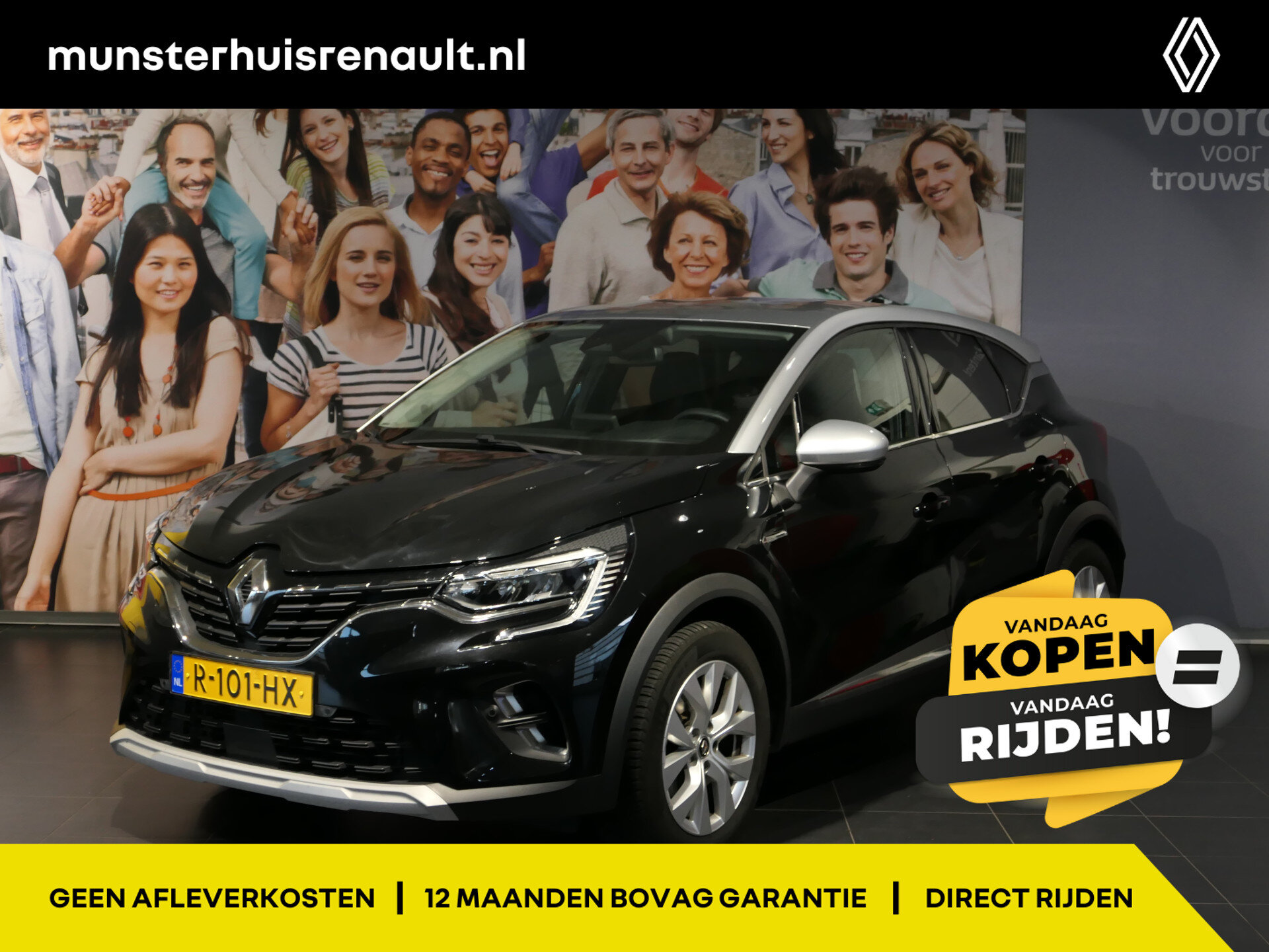 Renault Captur 1.6 E-Tech Hybrid 145 Intens - Occasion Lease vanaf €414 p/m -