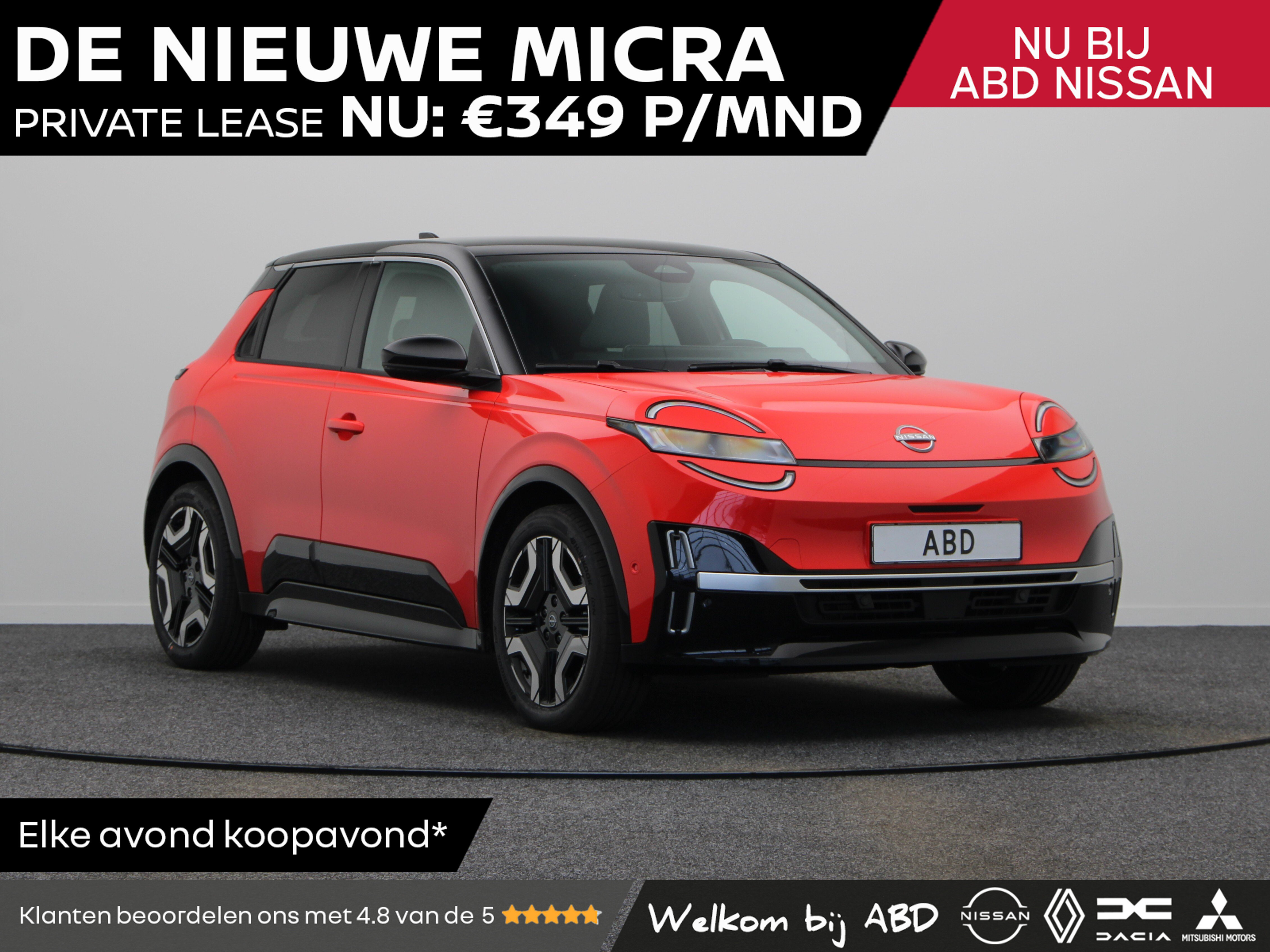 Nissan Micra Evolve + 18'' "Sport" lichtmetalen velgen + Interieur "Chill" 52 kWh