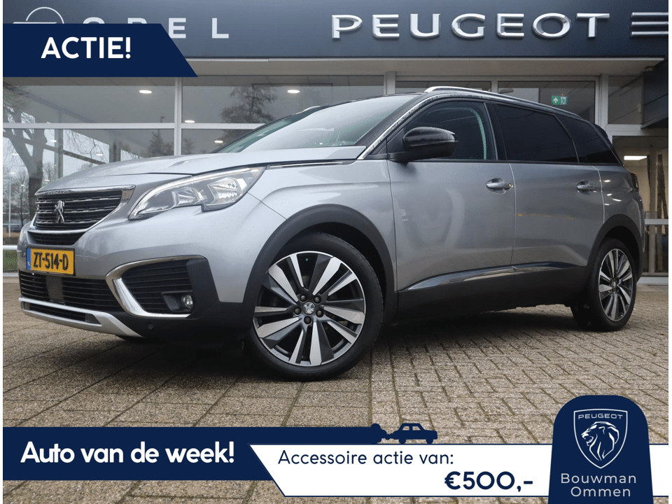 Peugeot 5008 SUV *Auto van de Week!* Allure PureTech 130PK S&S H6 7 persoons, Rijklaarprijs, Panoramadak Trekhaak Navigatie Camera - Afbeelding 1