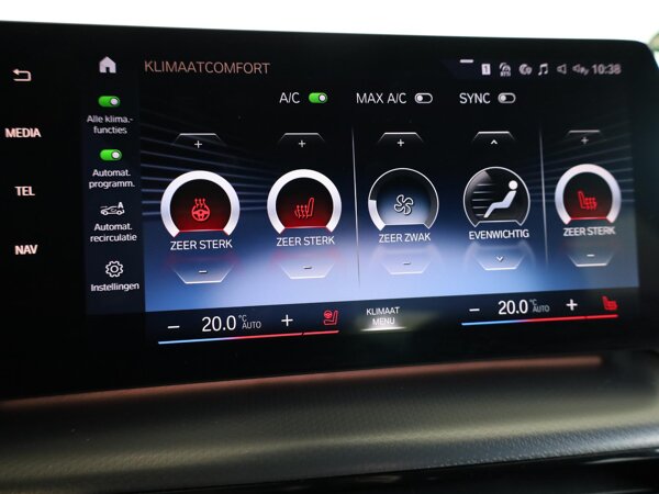 Elektrisch verwarmde voorstoelen