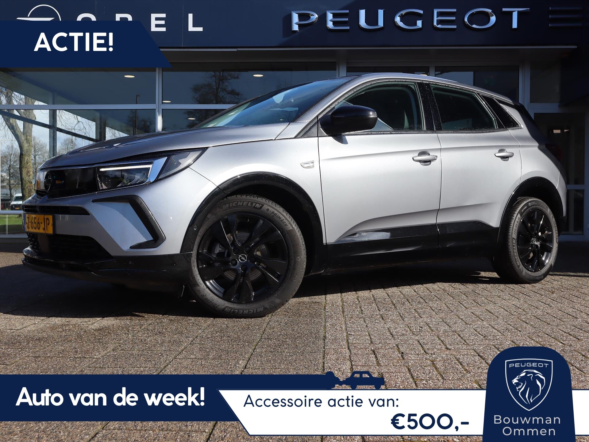 Opel Grandland *Auto van de Week - Gratis Trekhaak!* GS Turbo Hybrid 145pk eDCT Automaat, Rijkaarprijs, Navigatie Camera Stoel- en stuurverwarming Adaptieve cruisel