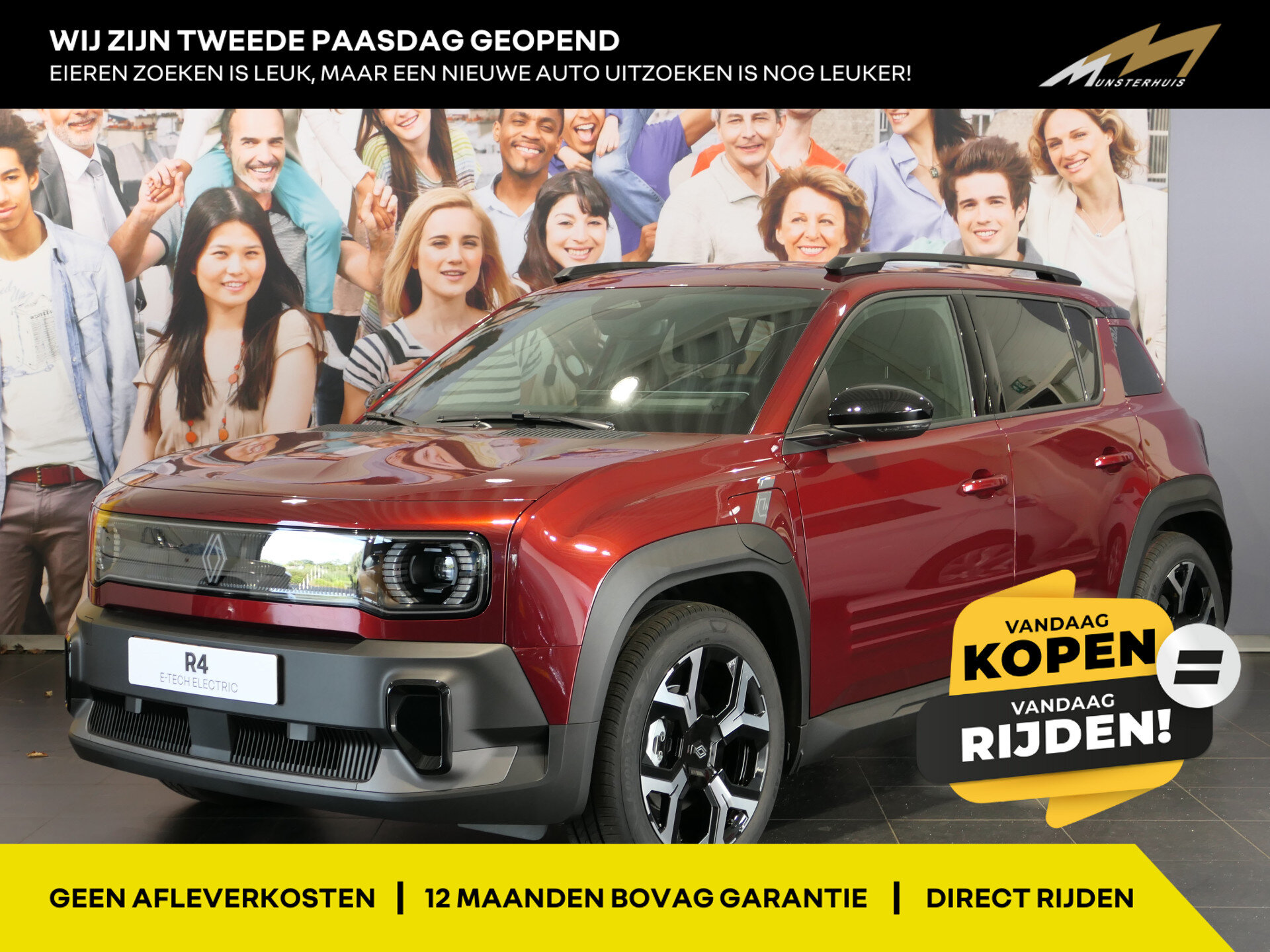 Renault 4 comfort range techno 52 kWh - Occasion Lease vanaf €559 p/m -