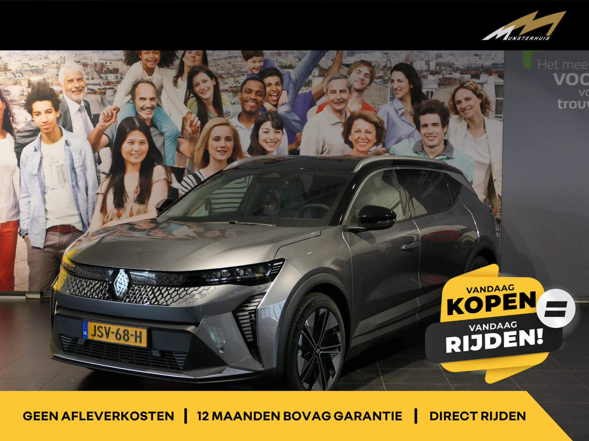 Renault Scénic E-Tech EV87 long range techno - Occasion Lease vanaf €689 p/m -