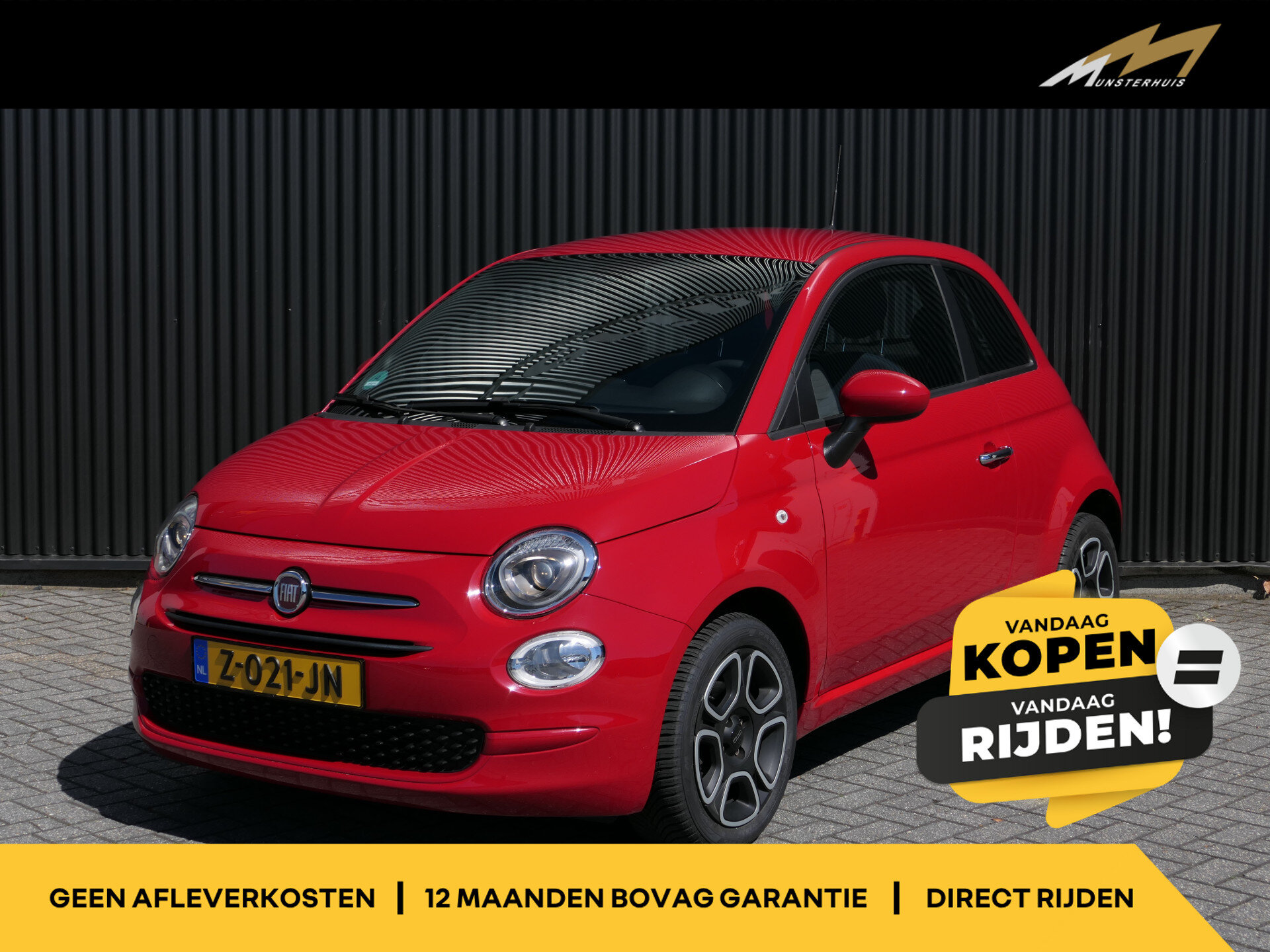 Fiat 500 1.0 Hybrid Club - Occasion Lease vanaf €339 p/m -