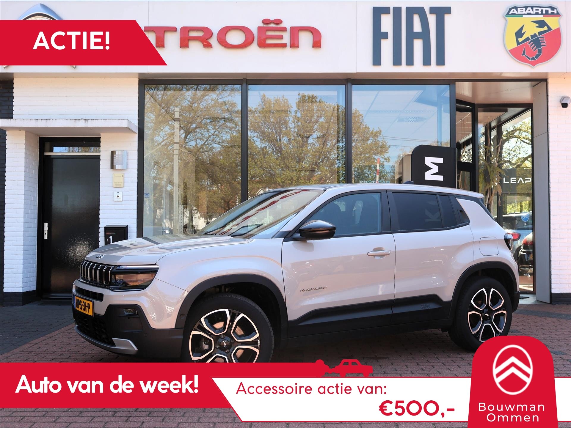 Jeep Avenger *Auto van de Week!* 1.2T e-Hybrid 110PK Automaat Summit, Rijklaarprijs | Navigatie | JBL Audio | Camera | Elektrische kofferklep
