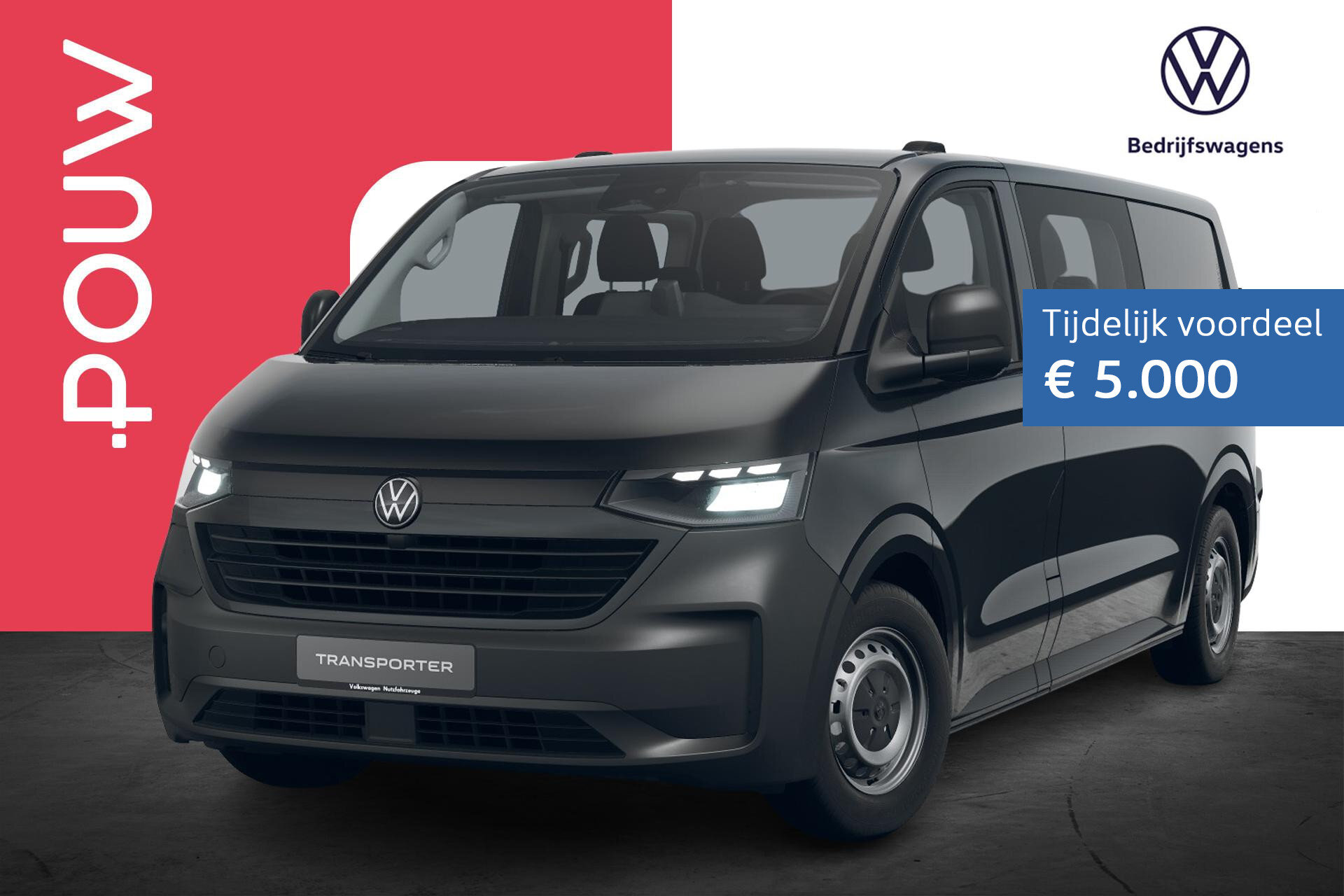 Volkswagen e-Transporter Dubbele Cabine L2H1 218pk 71 kWh accupakket
