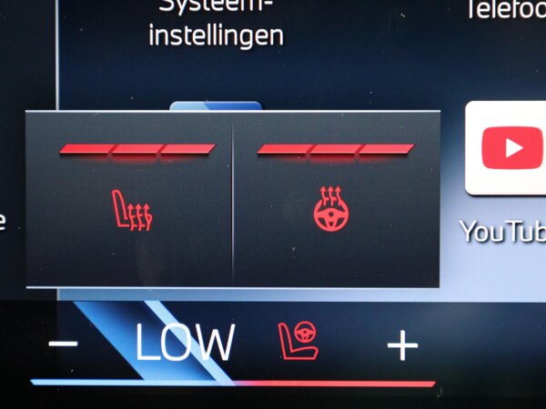 Elektrisch verwarmde voorstoelen