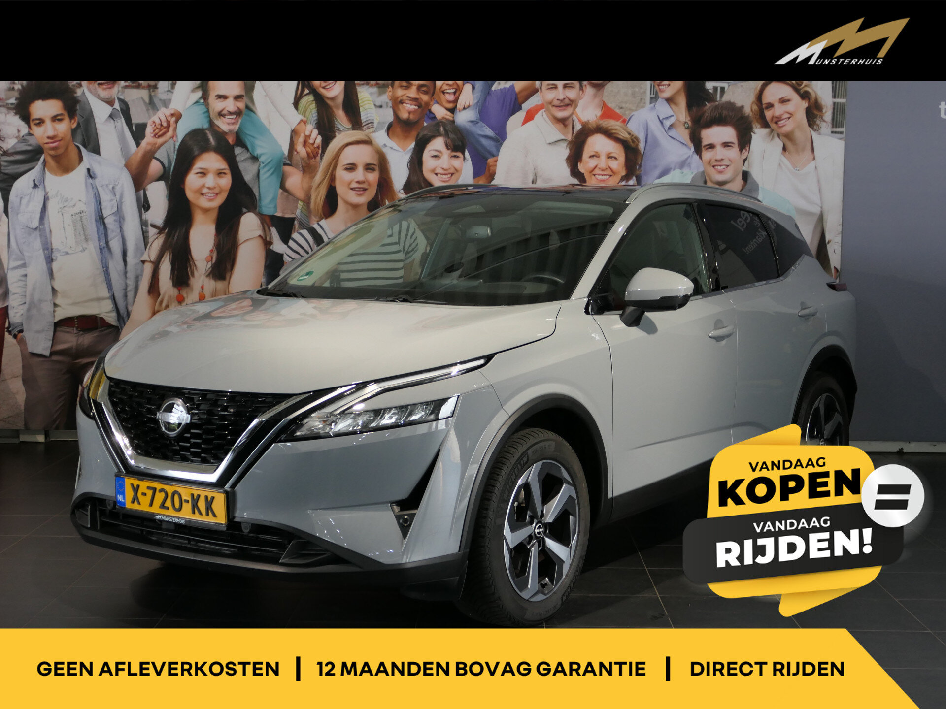 Nissan Qashqai 1.3 MHEV Xtronic N-Connecta *1.800KG Trekgewicht!* - Occasion Lease vanaf €529 p/m -