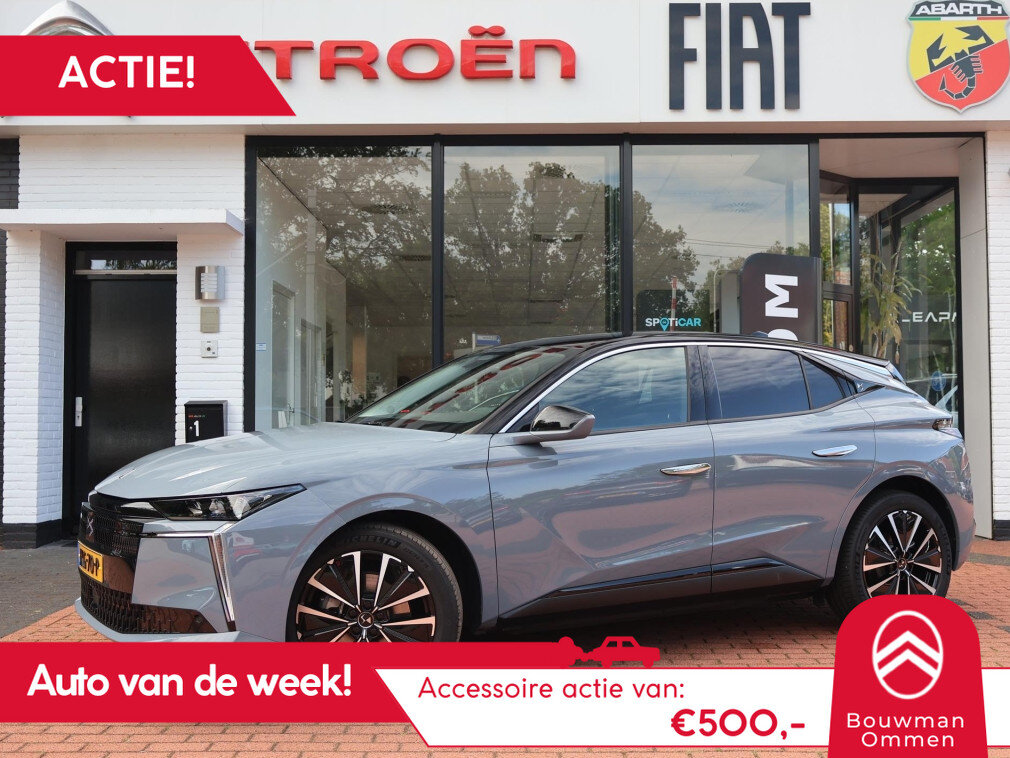 DS N°4 *Auto van de Week!* E-Tense EV 58,3 kWh 213PK Automaat Pallas, Rijklaarprijs | Two tone | Adaptieve Cruise Control