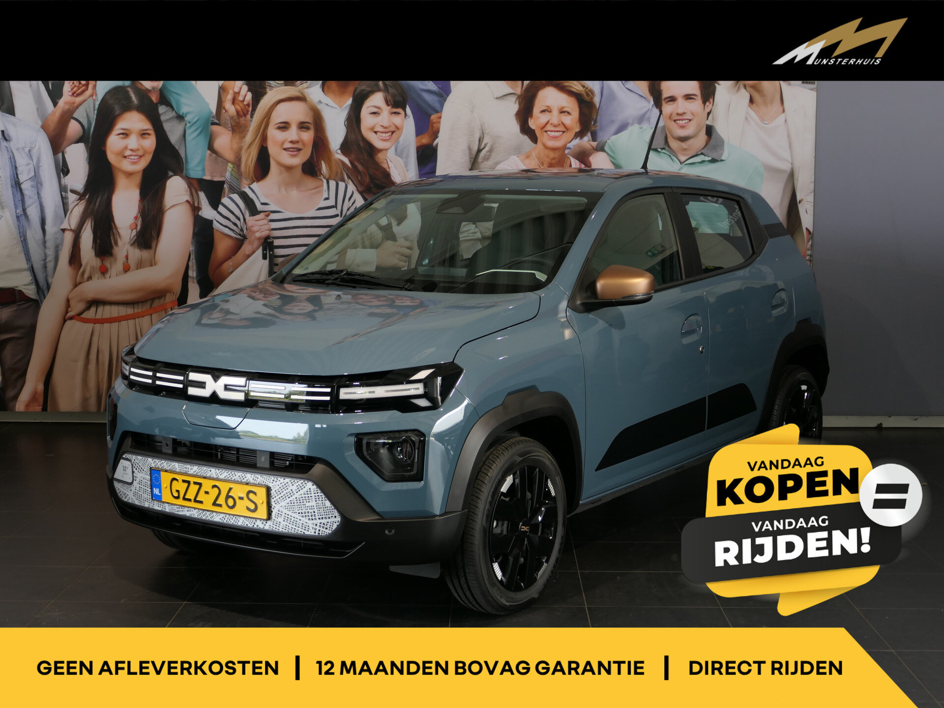 Dacia Spring Extreme 65 26.8 kWh *Incl. Snellader!* *SOH 96,6%* - Occasion Lease vanaf €374 p/m -