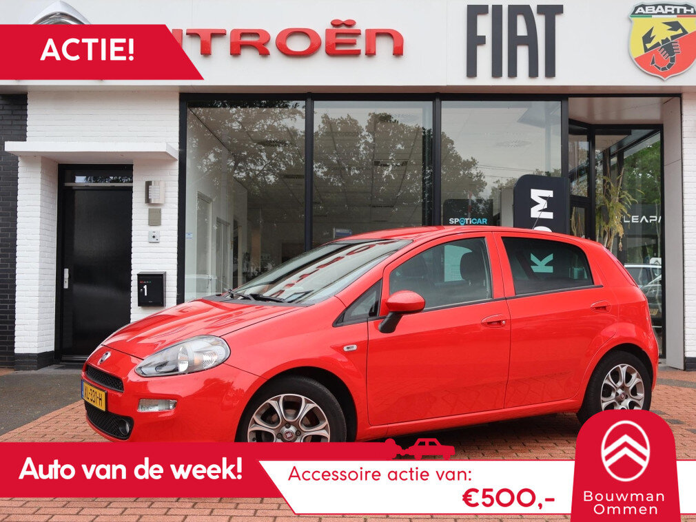 Fiat Punto *Auto van de Week!* 0.9 TwinAir Turbo 100PK 5drs Sempre, Rijklaarprijs | Navigatie | Trekhaak | Climate control