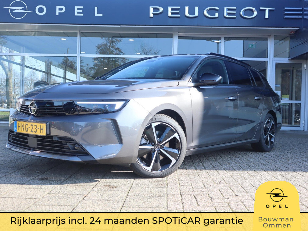 Opel Astra Sports Tourer Business Edition Turbo Hybrid 145pk eDCT Automaat, Rijklaarprijs,Trekhaak Adaptieve cruise control AGR stoel Stoel- en stuurverwarming