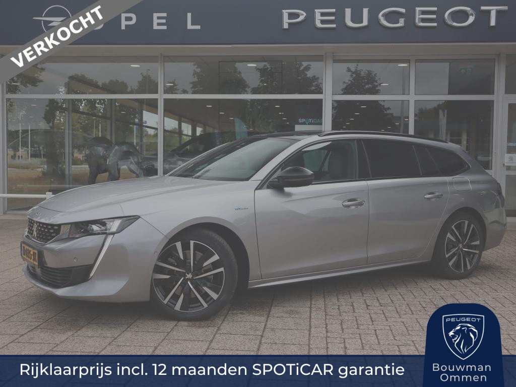 Peugeot 508 SW GT Pack Business HYbrid 225pk e-EAT8, Rijklaarprijs, FOCAL HiFi Panoramisch schuifdak 7,4kW Lader VERKOCHT