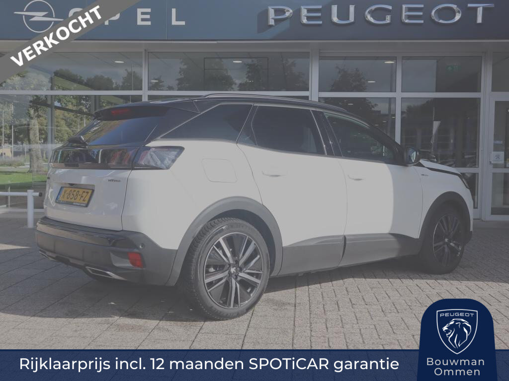Peugeot 3008 GT Plug-in HYbrid 225PK e-EAT8 Automaat, Rijklaarprijs, Panoramisch schuifdak Black Pack Elektr. verstelbare bestuurdersstoel VERKOCHT
