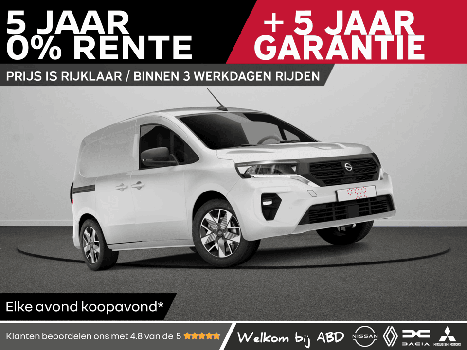 Nissan Townstar Gesloten Bestel L1H1 44 kWh 122 1AT N-Connecta | Vijf jaar garantie | Rijklaarprijs | - Afbeelding 1