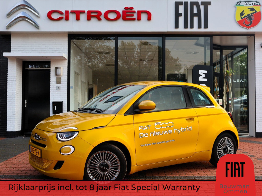 Fiat 500 1.0 Hybrid 65PK Torino Launch Edition, Rijklaarprijs | Apple Carplay/ Android Auto | Parkeersensoren | DAB+ | Bluetooth | Lichtmetalen wielen