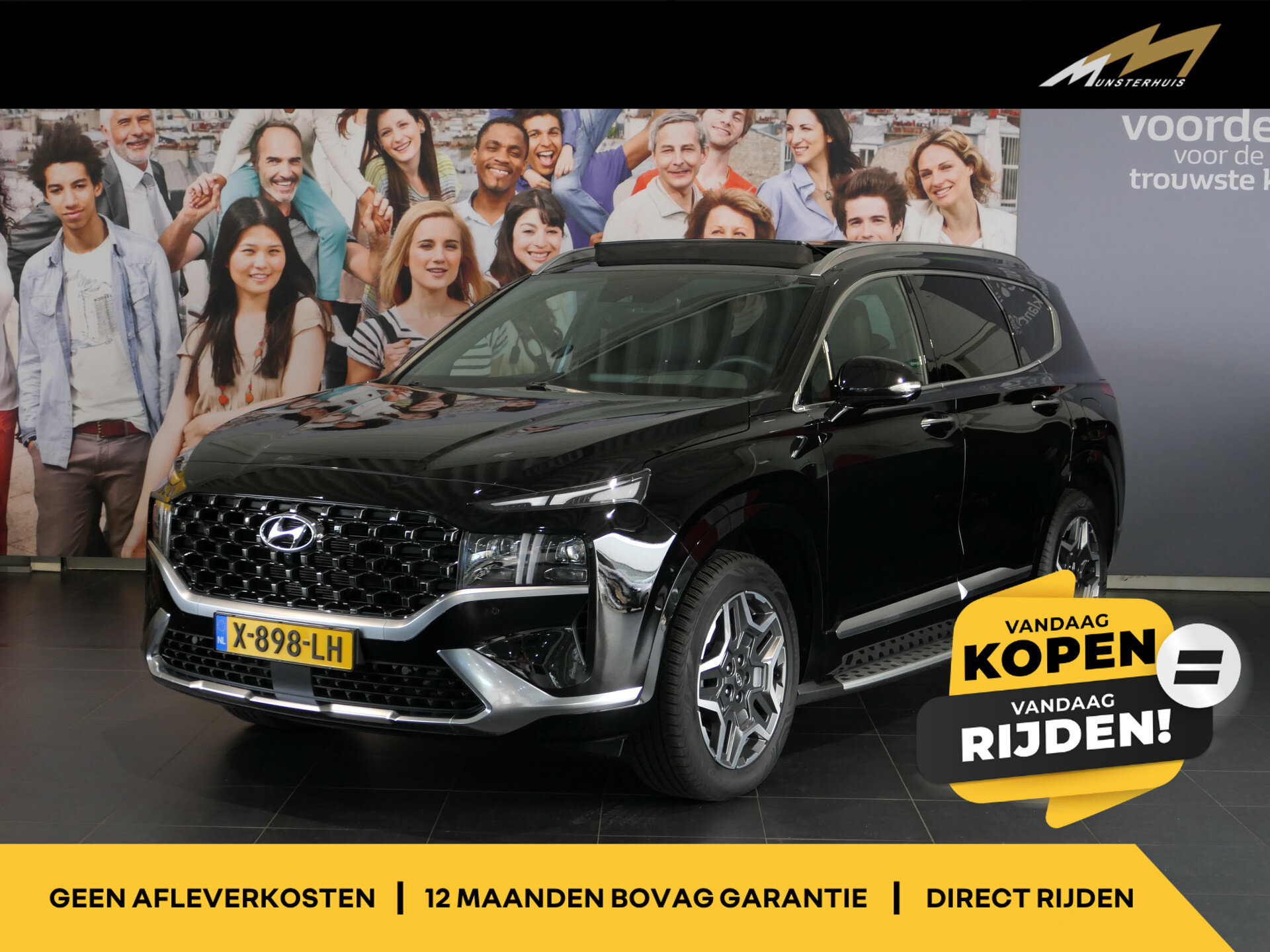 Hyundai Santa Fe 1.6 T-GDI PHEV Premium Plus Sky 7p. - Afbeelding 1