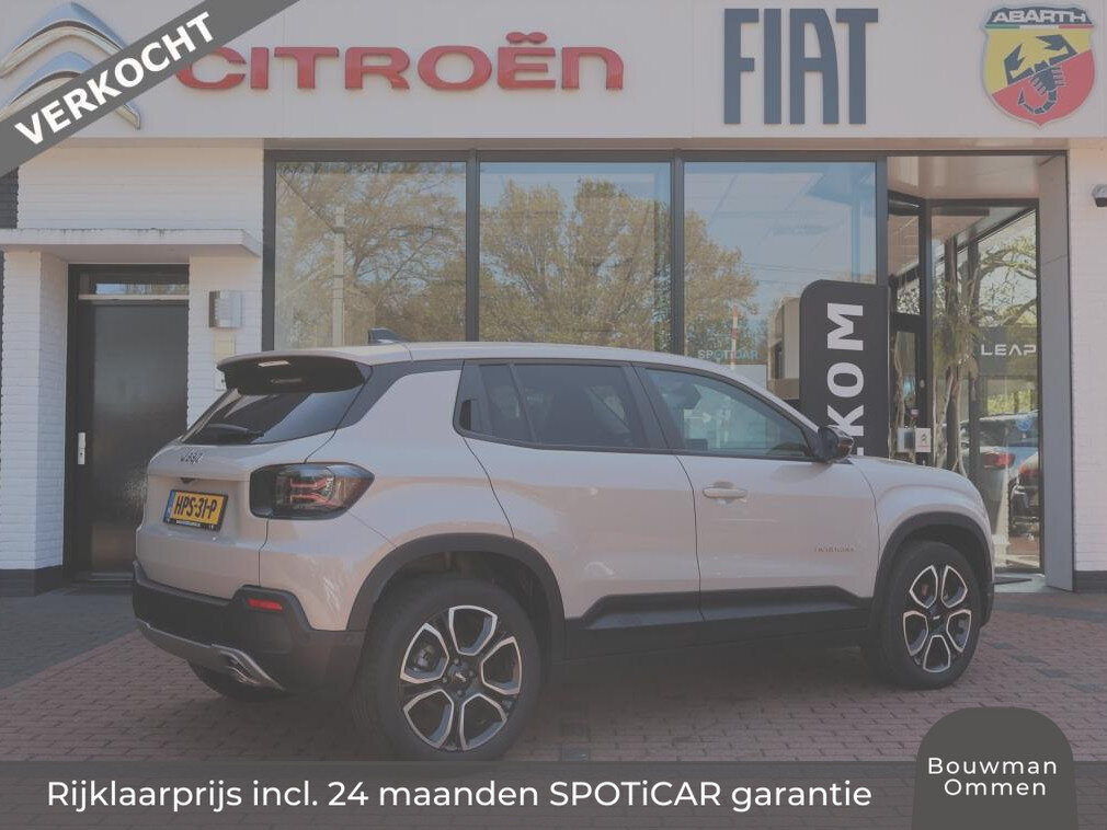Jeep Avenger 1.2T e-Hybrid 110PK Automaat Summit, Rijklaarprijs | LED | Elektrische kofferklep | Camera | Adaptieve cruise VERKOCHT