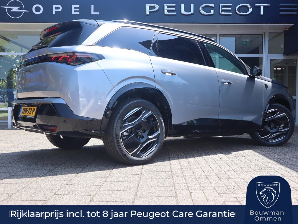 Peugeot e-5008 SUV EV GT Exclusive 73 kWh 210PK 7pers., Rijklaarprijs, Leder Trekhaak Navigatie 360° Camera 20 inch wielen VERKOCHT