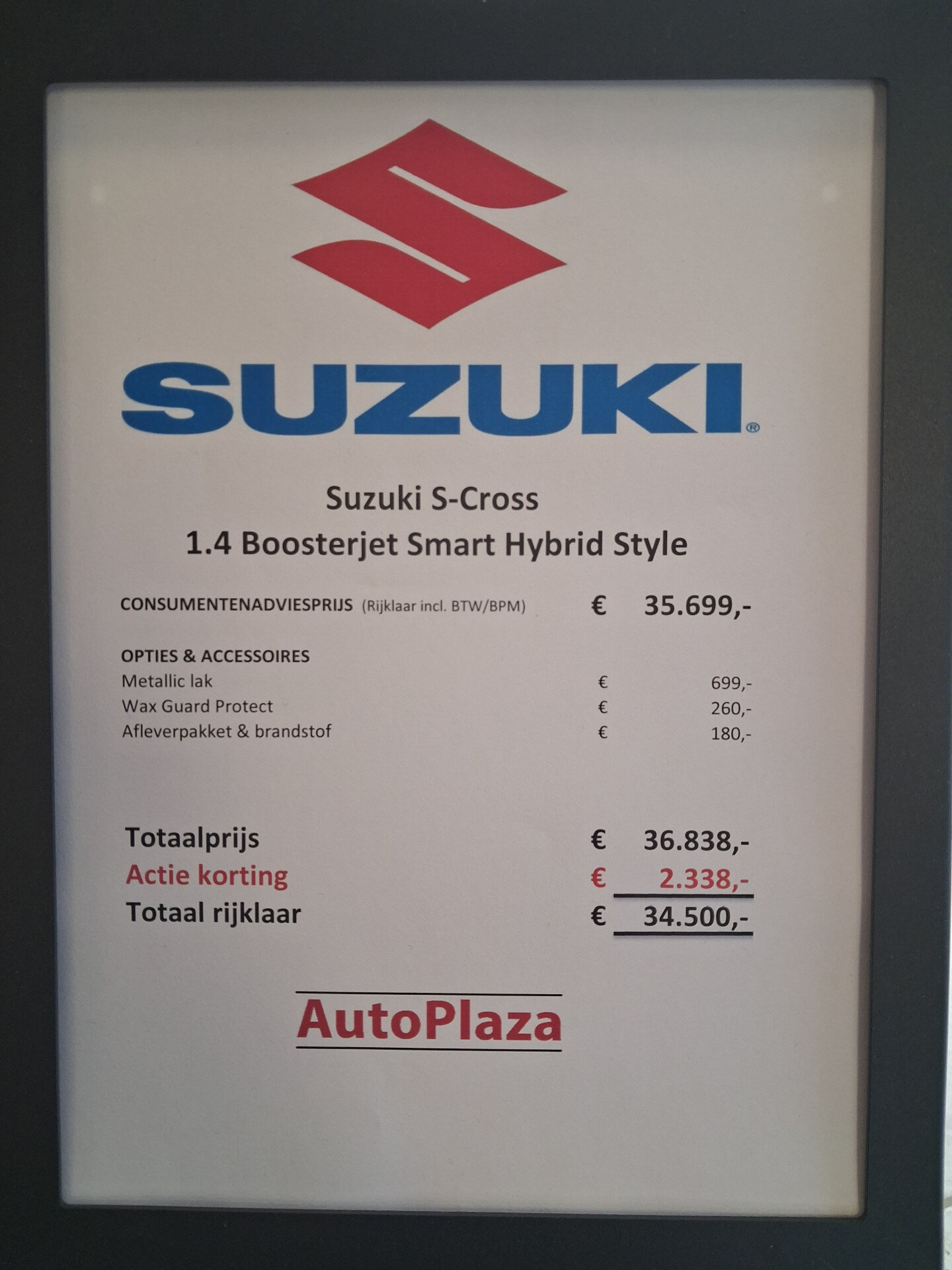 Suzuki S-Cross 1.4 Boosterjet Style Smart Hybrid - Afbeelding 3