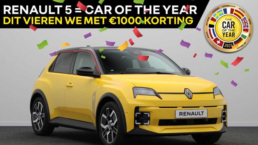 Renault 5 - car of the year - kortingsactie