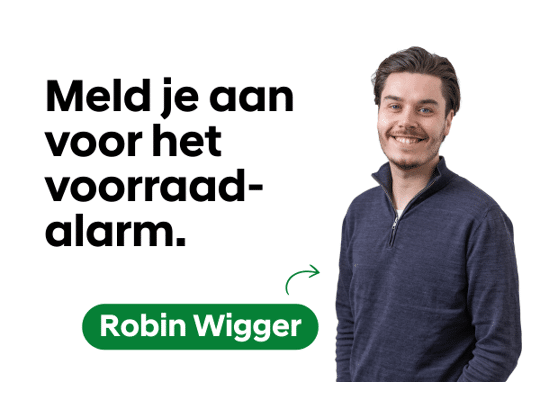Meld je aan voor het voorraadalarm - Robin Wigger