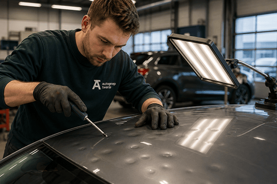 Automonteur Autogroep Twente herstelt hagelschade