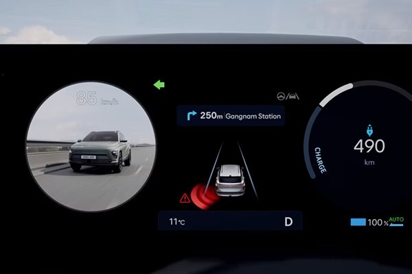 (BVM) Blind-spot View Monitor - Voorbeeld in dashboard