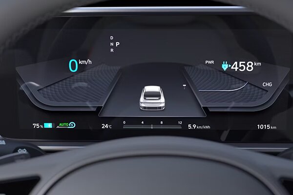 Digitaal 12,3-inch cluster Hyundai IONIQ 6 2024 Digitaal 12,3-inch cluster Hyundai IONIQ 6 2024